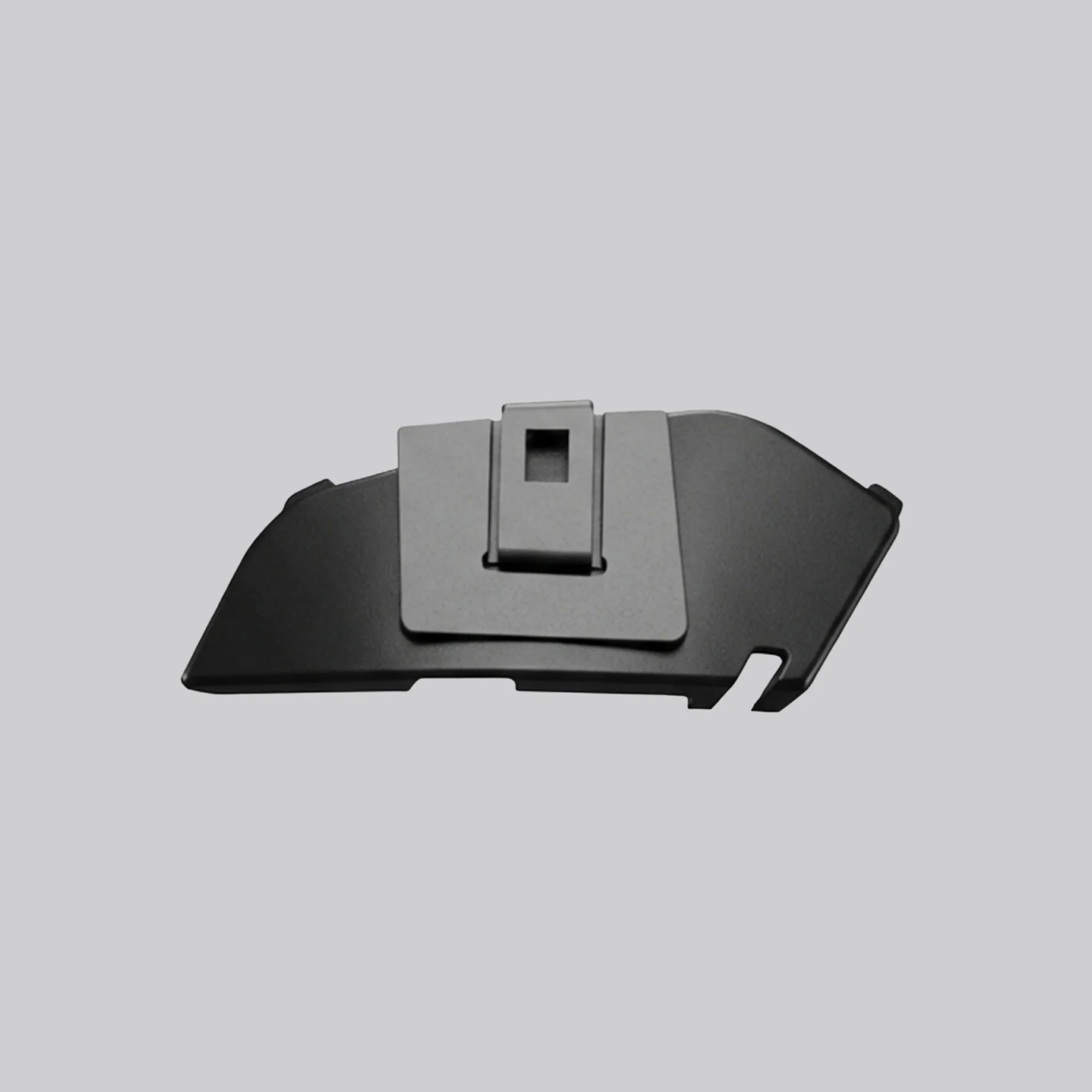 A Tubs Jackson adapter for an HJC helmet taking a Cardo Black unit