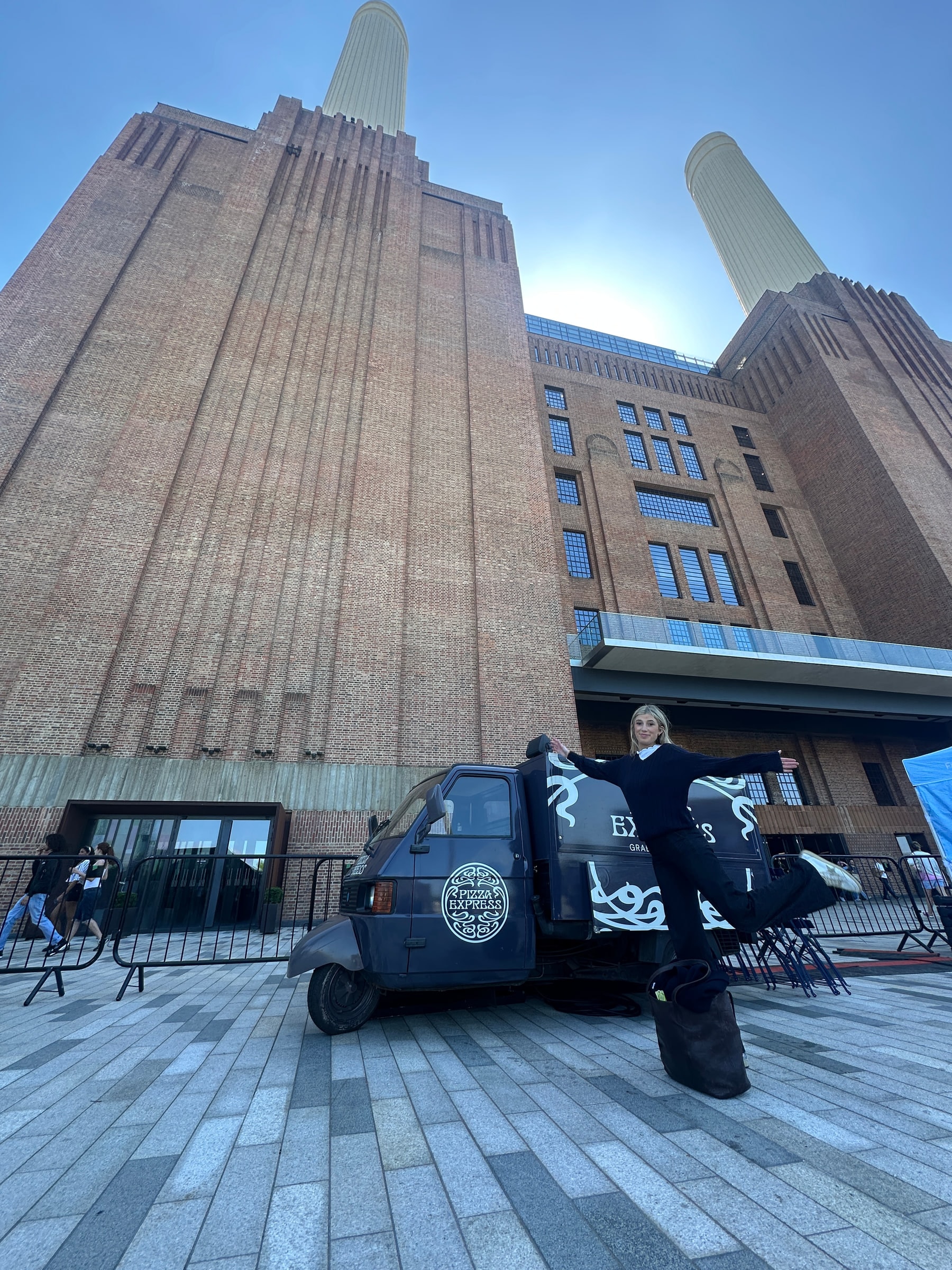 A Montagues event set up in front of Battersea Power Station